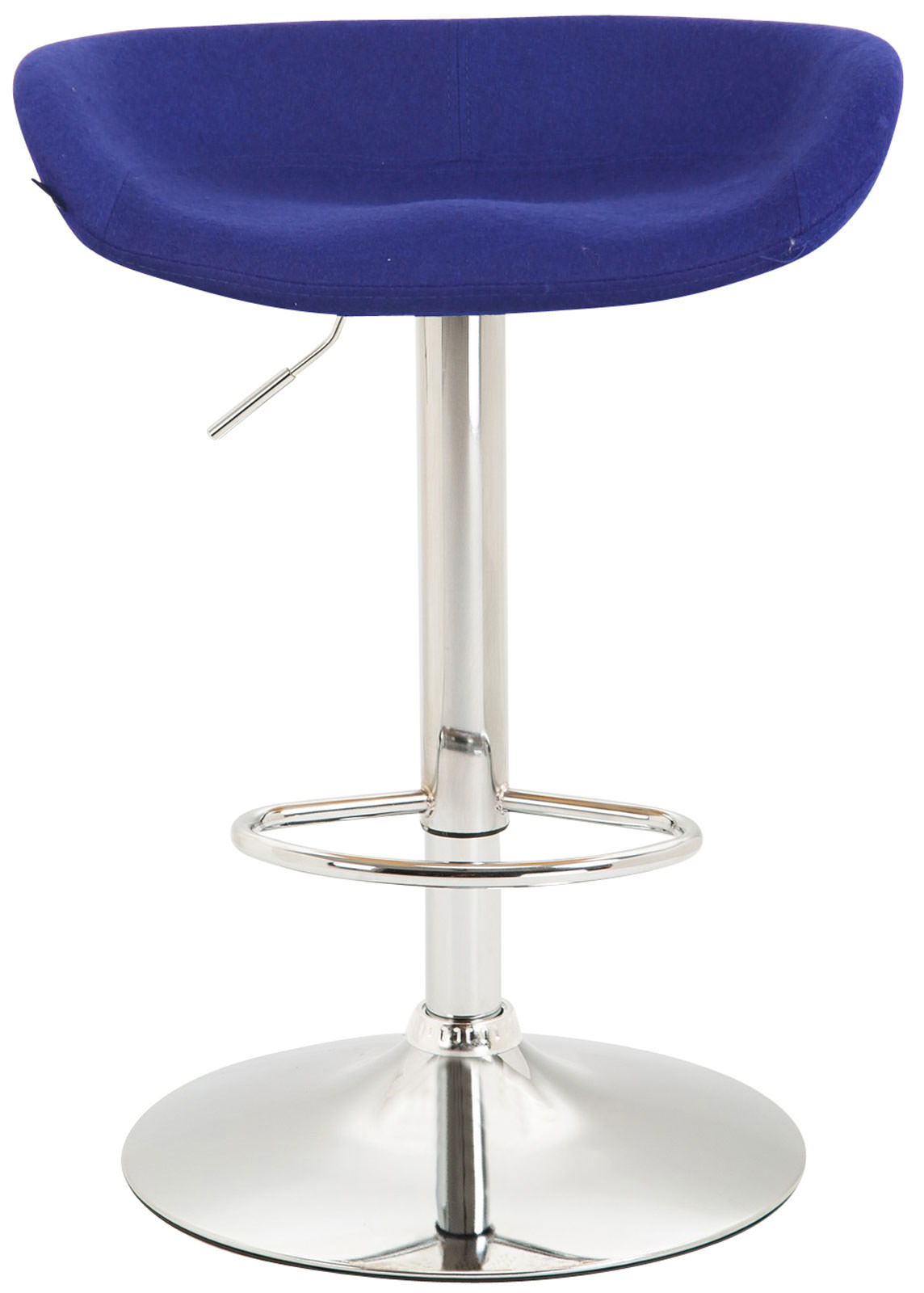 Barhocker Anaheim Filz blau chrom