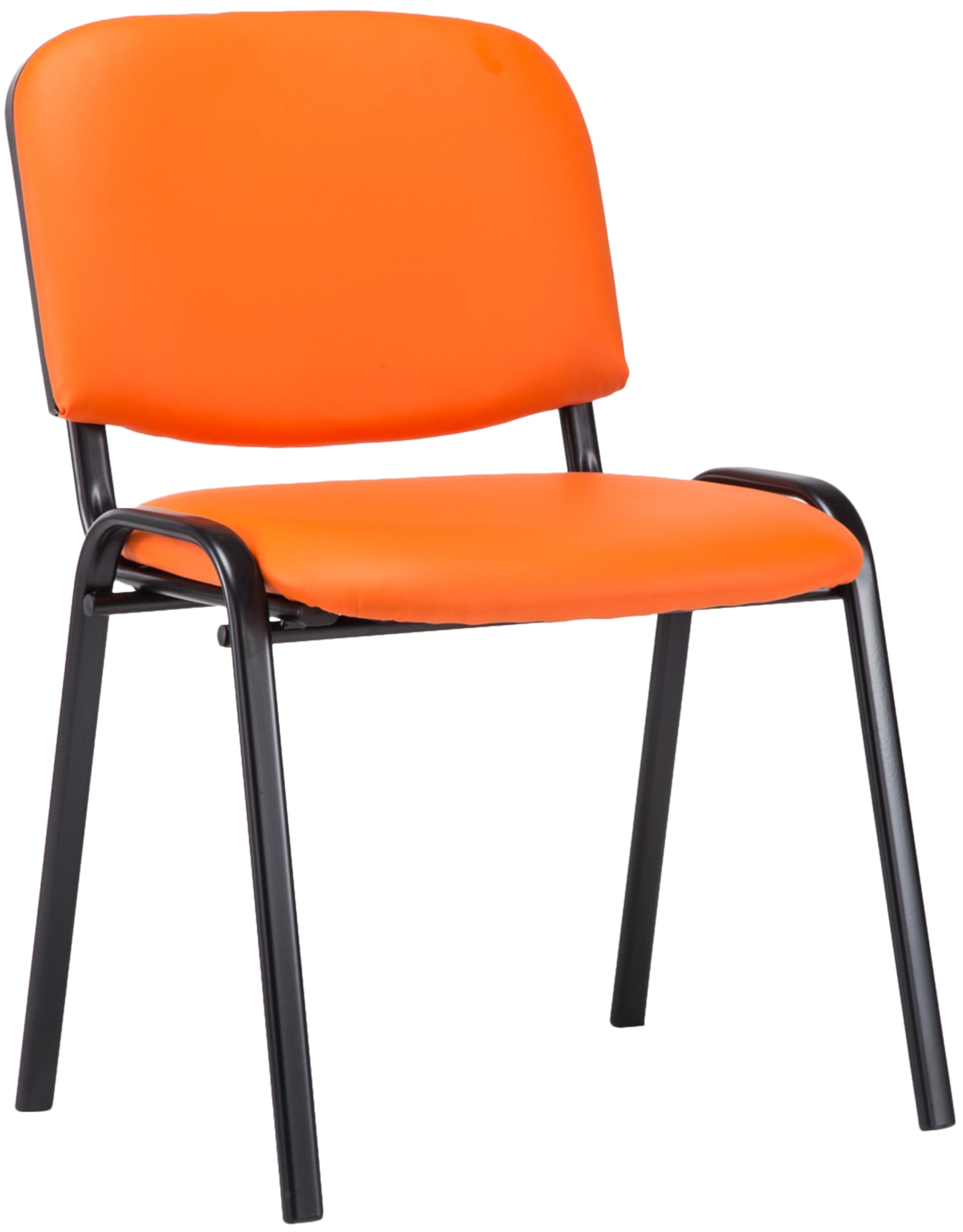 Stapelstuhl Ken Kunstleder orange