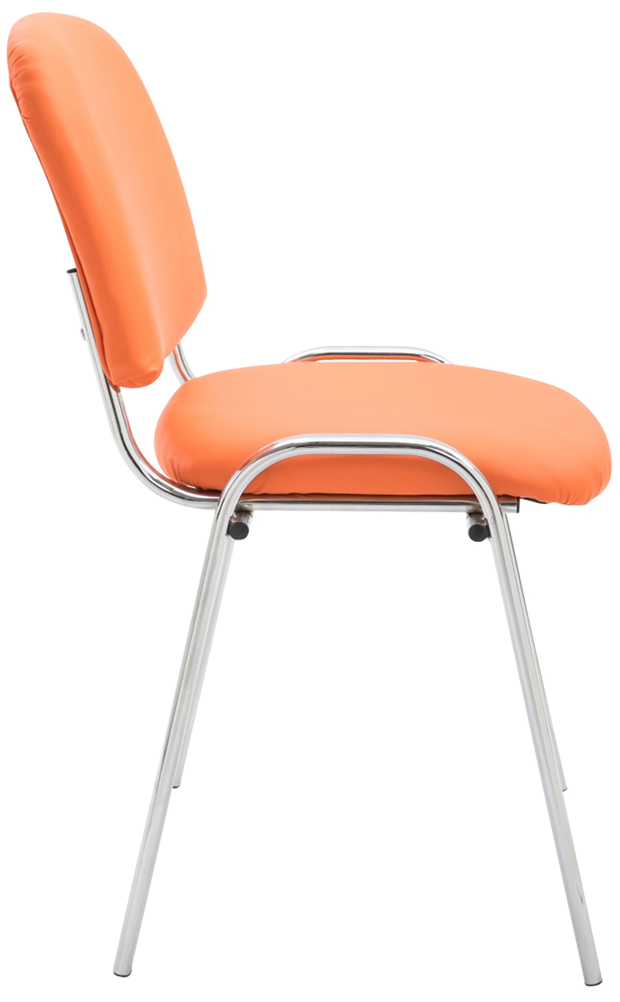 Stuhl Ken Chrom Kunstleder orange