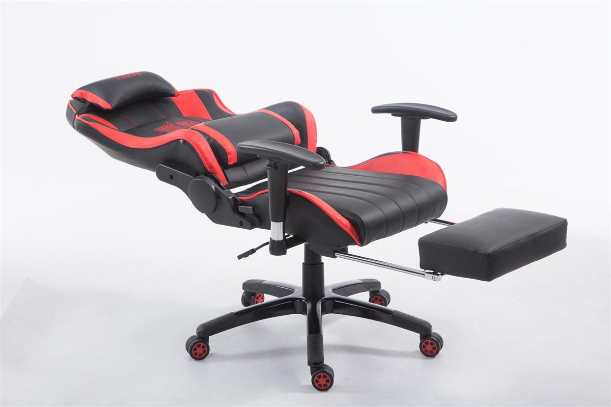 Racing Gaming Bürostuhl XL Shift Kunstleder mit/ohne Fußablage schwarz/rot mit Fußablage