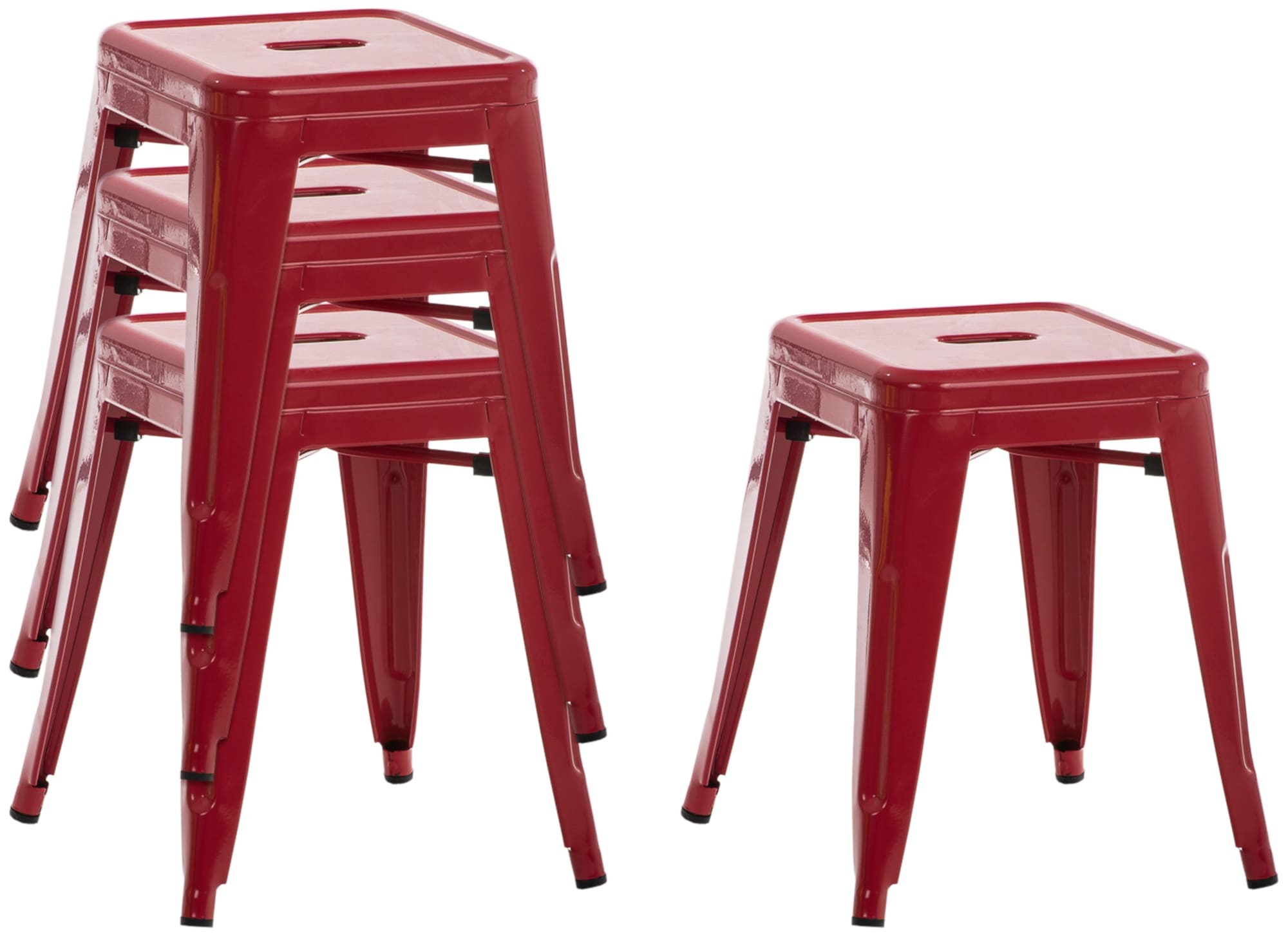 Metall Hocker Armin rot