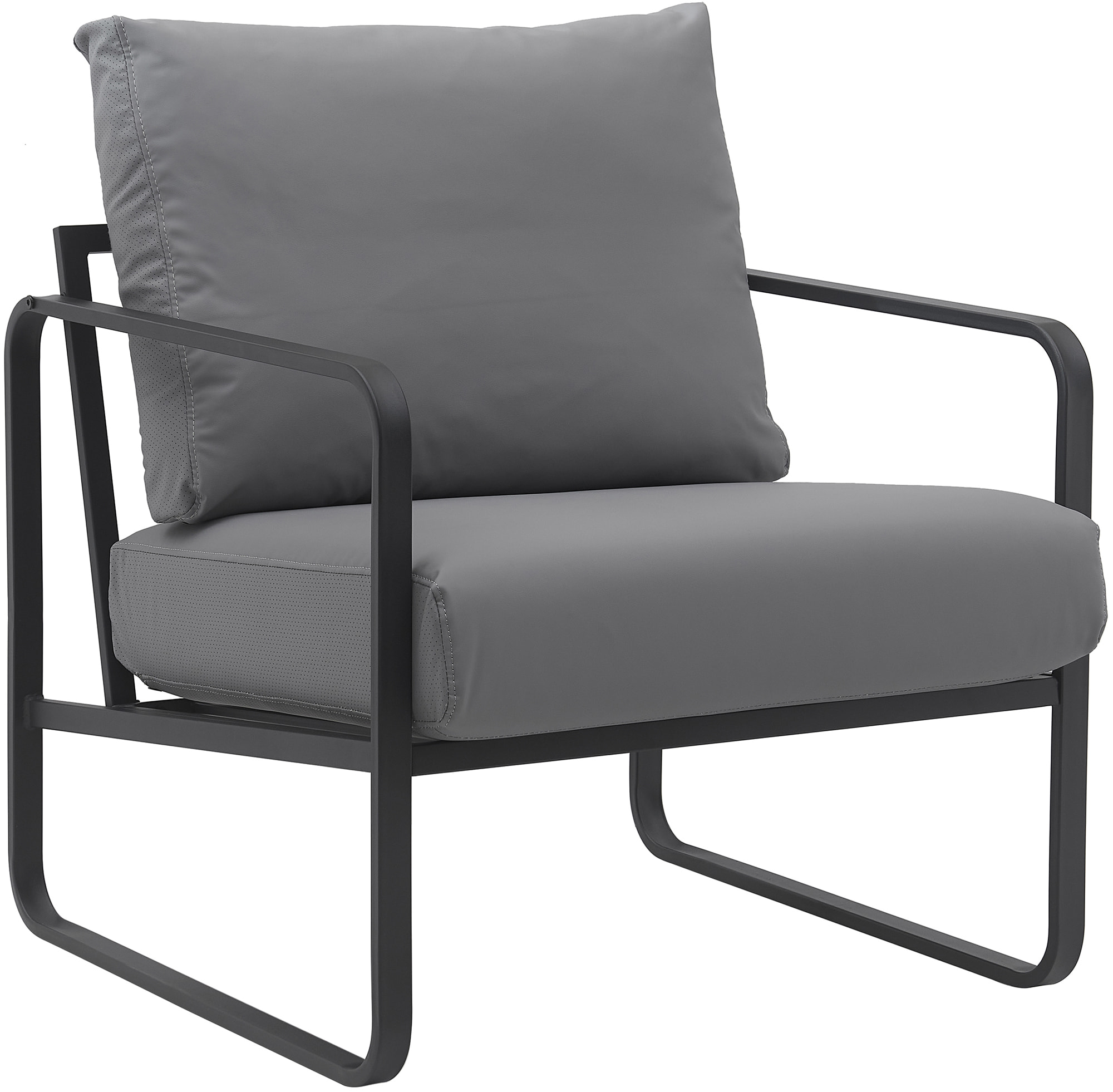 Lounger Manea grau Kunstleder