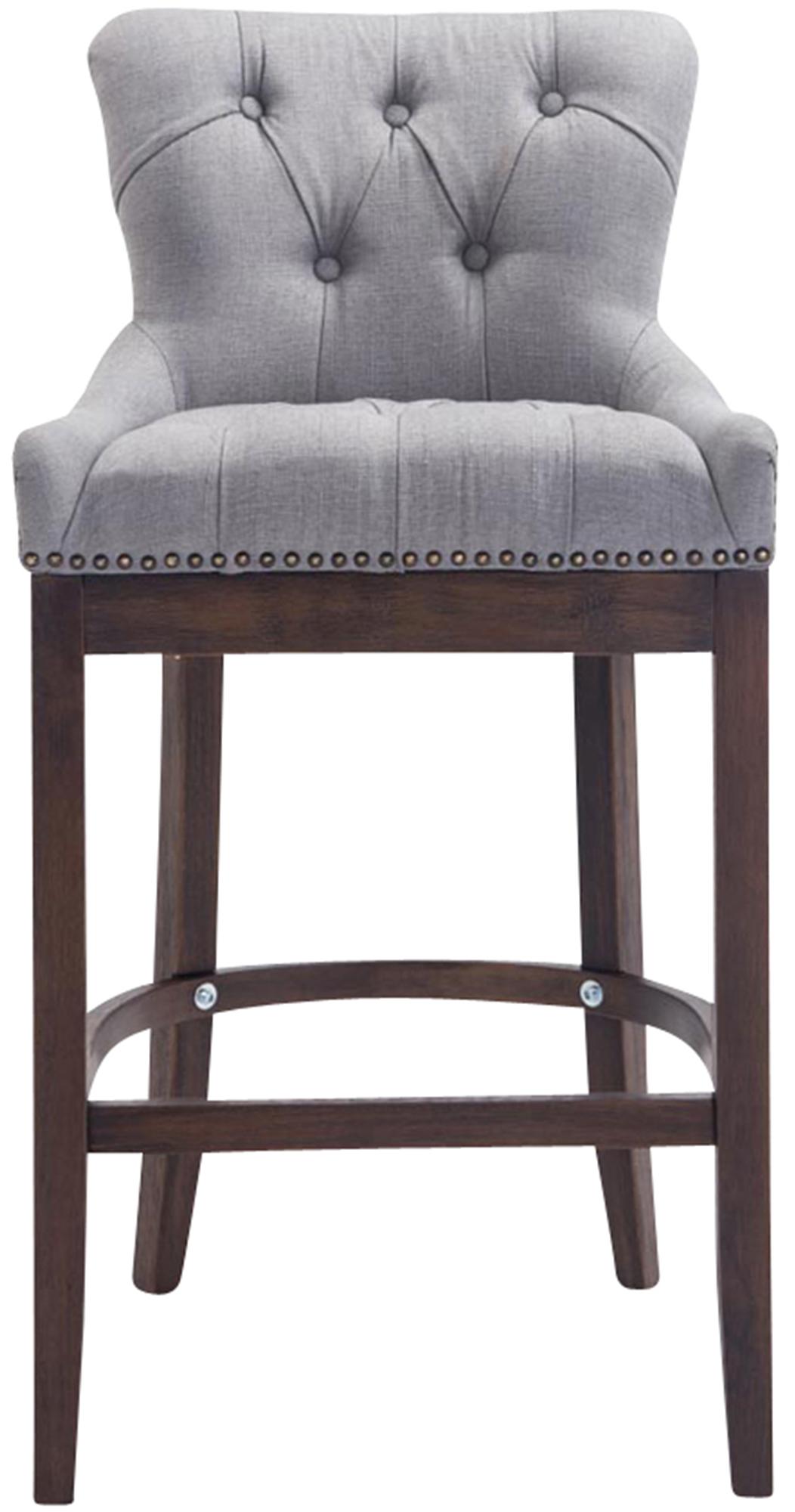 Barhocker Lakewood Stoff, Antik-dunkel, mit Lehne