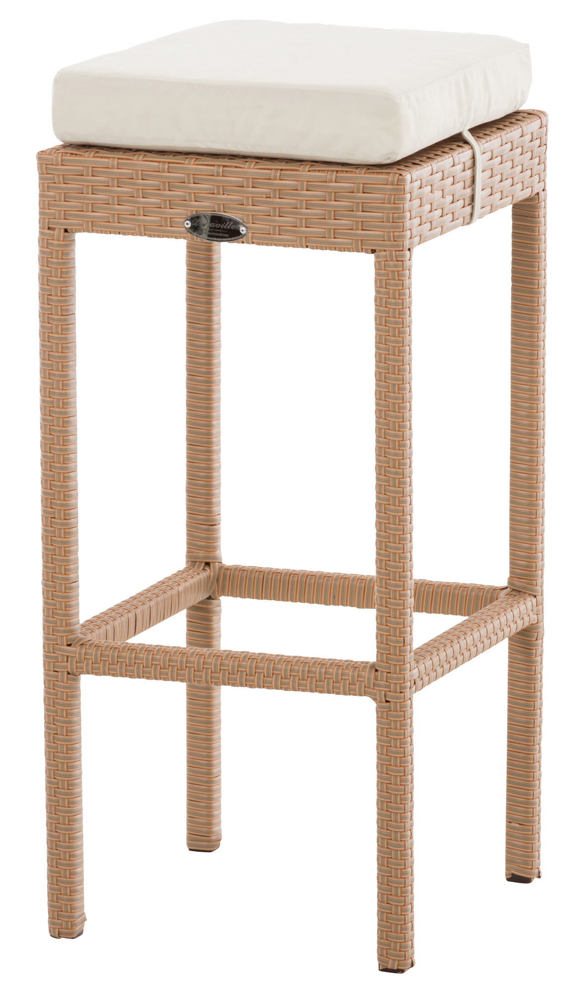 Polyrattan Barhocker Alia, ohne Lehne