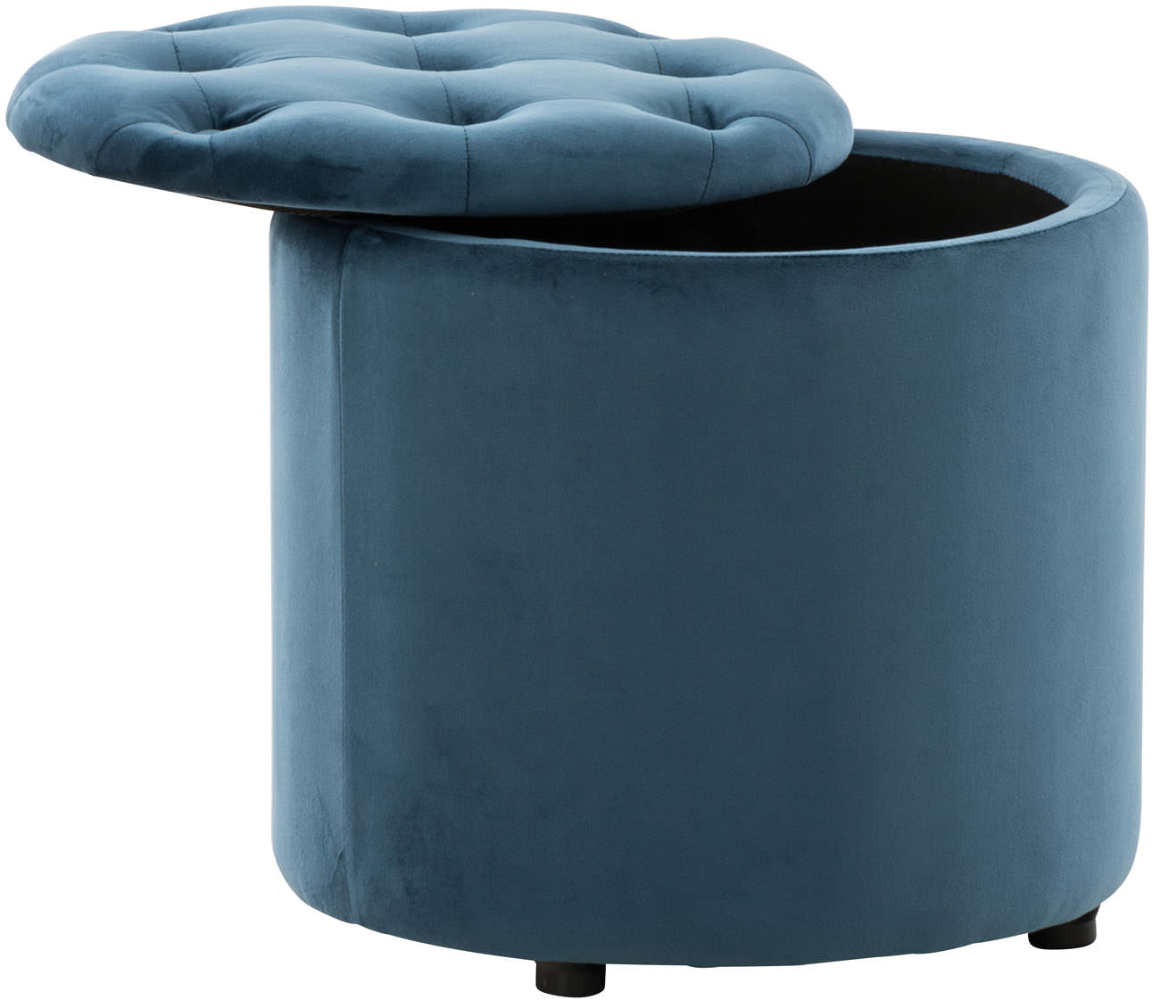 Sitzhocker Pantin Samt blau