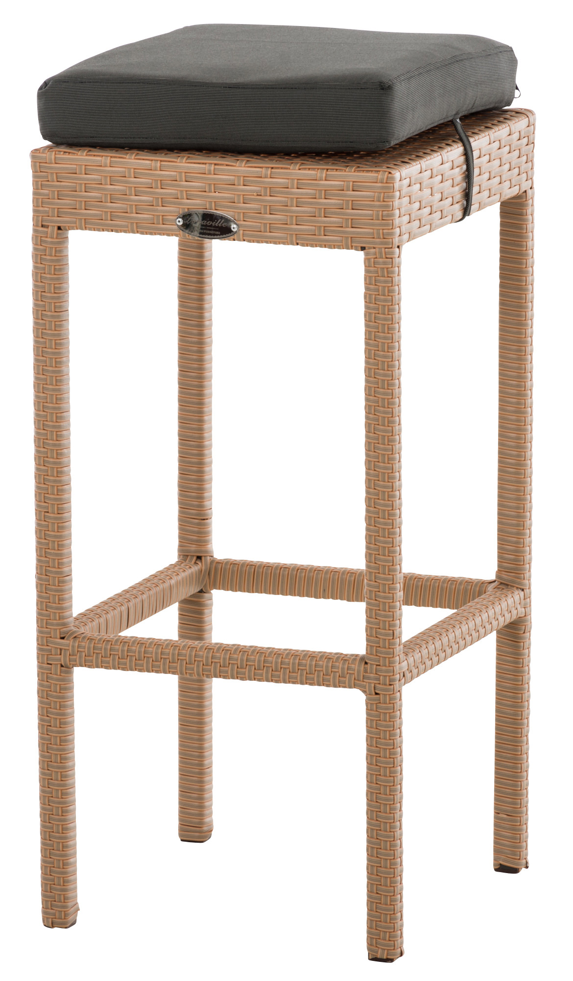 Polyrattan Barhocker Alia, ohne Lehne