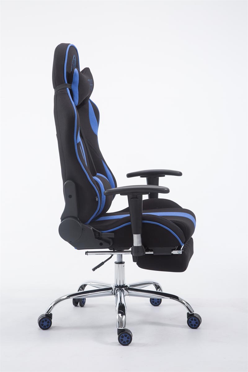 Racing Gaming Bürostuhl Limit Stoff schwarz/blau mit Fußablage