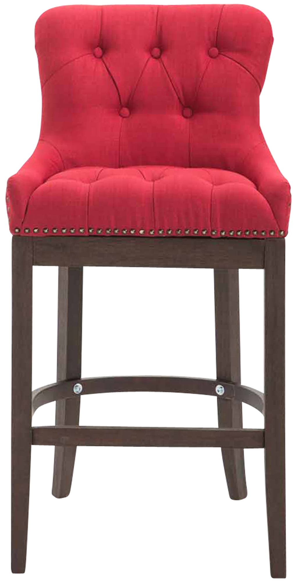 Barhocker Lakewood Stoff, Antik-dunkel, mit Lehne