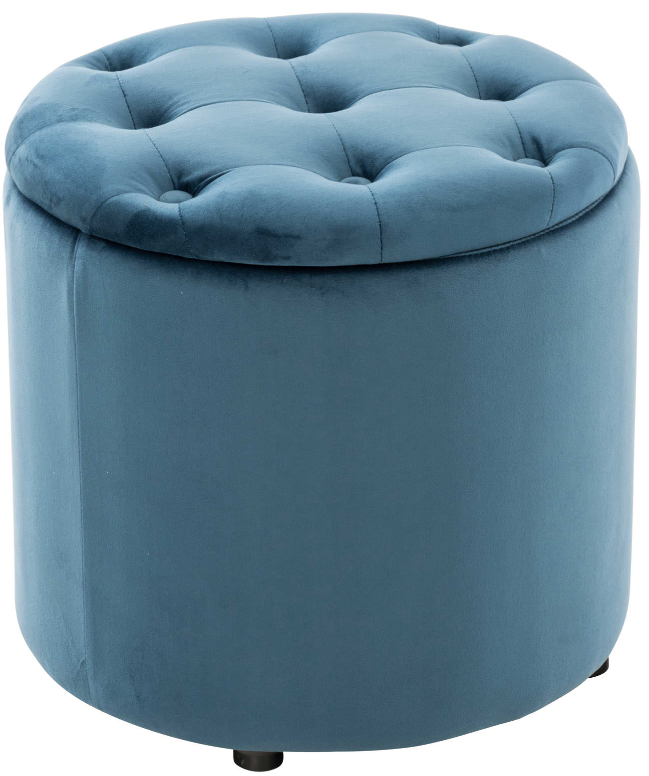 Sitzhocker Pantin Samt blau