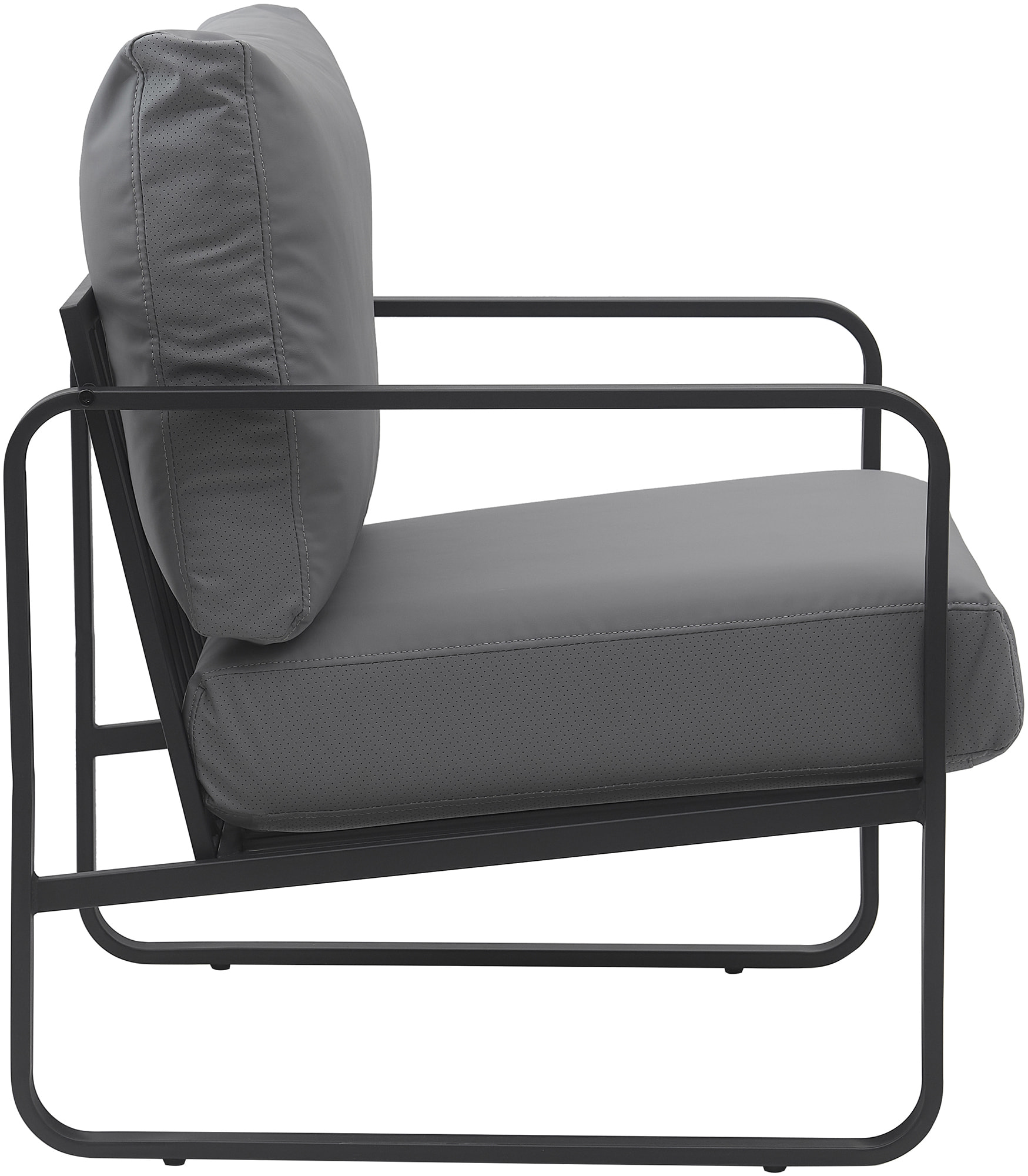 Lounger Manea grau Kunstleder