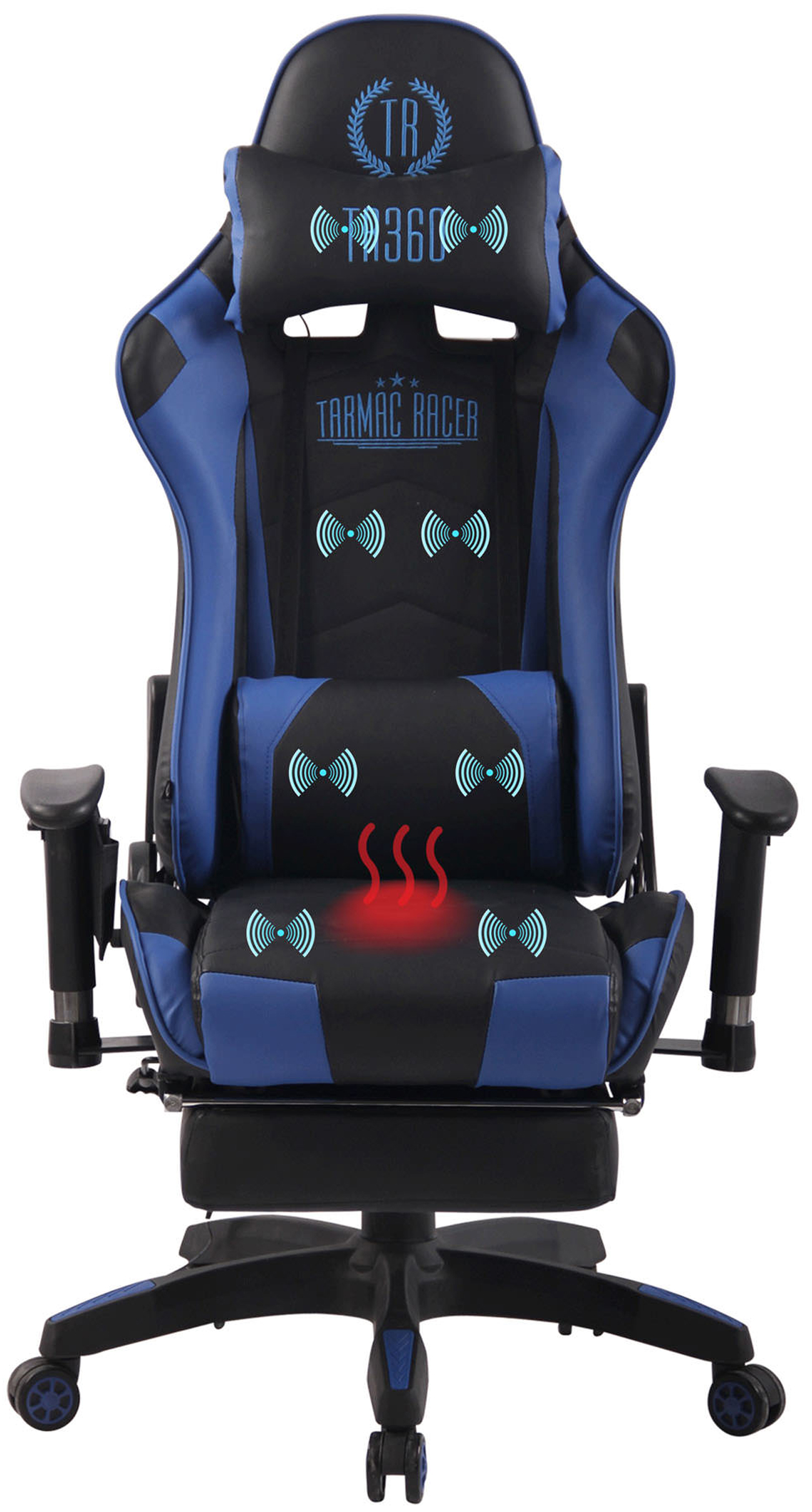 Gaming Bürostuhl Turbo XFM Kunstleder schwarz/blau