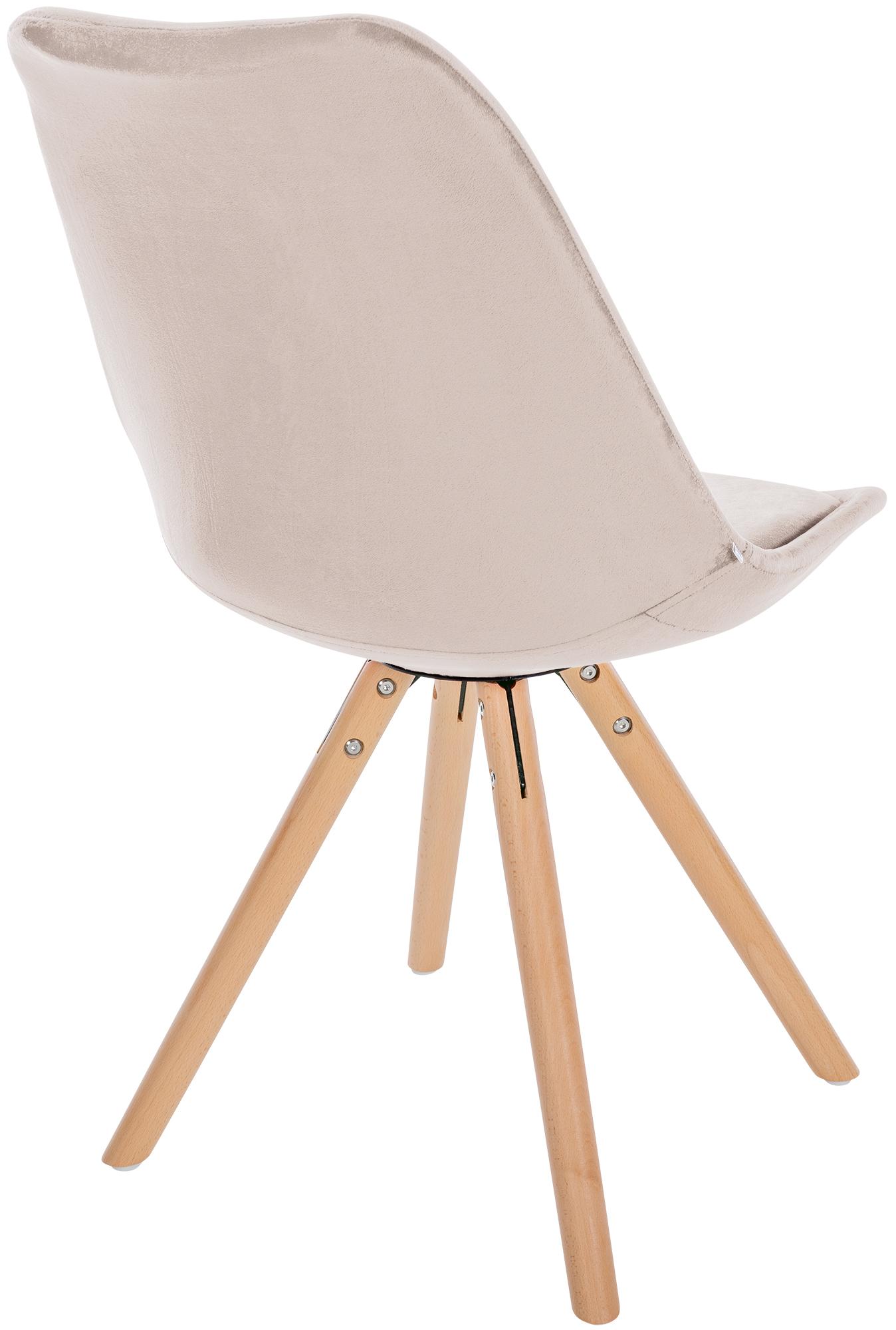 Stuhl Sofia Samt beige natura (rund)