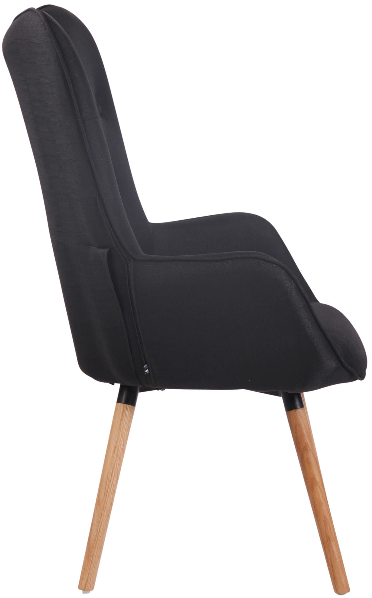 Lounger Ashford Stoff schwarz natura