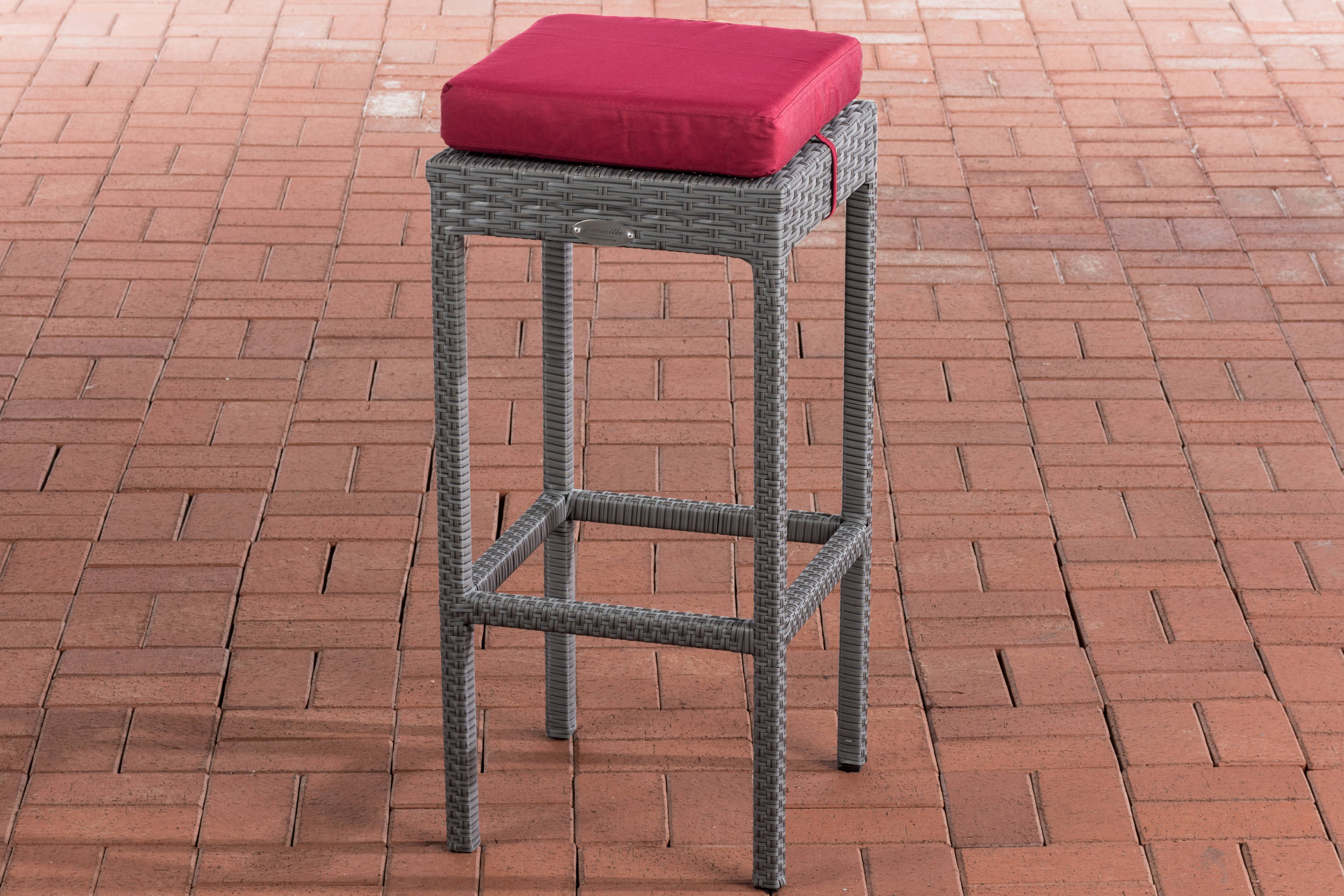 Polyrattan Barhocker Alia, ohne Lehne