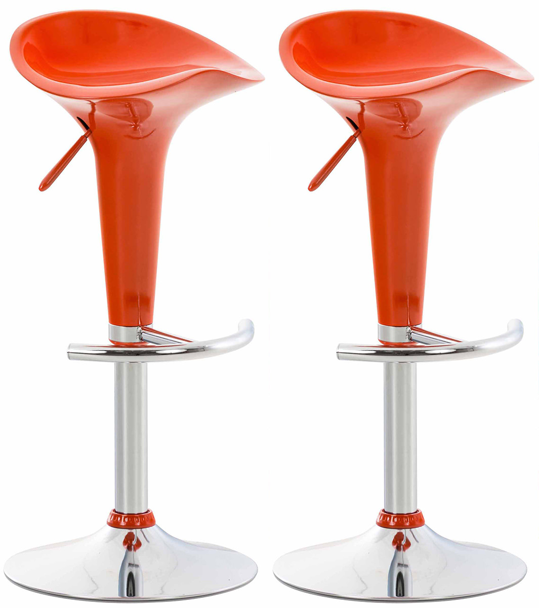 2er Set Barhocker Saddle, höhenverstellbar, 360° drehbar