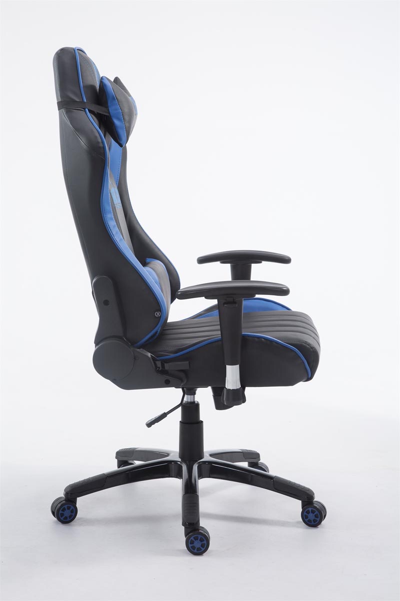 Racing Gaming Bürostuhl XL Shift Kunstleder mit/ohne Fußablage schwarz/blau ohne Fußablage