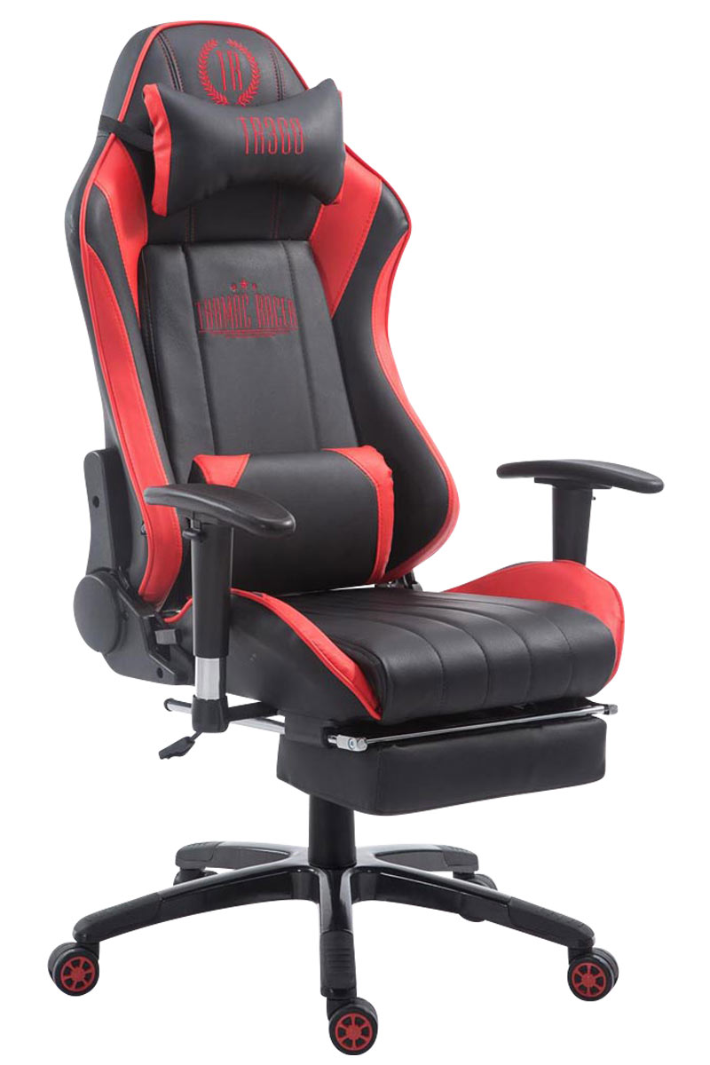 Racing Gaming Bürostuhl XL Shift Kunstleder mit/ohne Fußablage schwarz/rot mit Fußablage