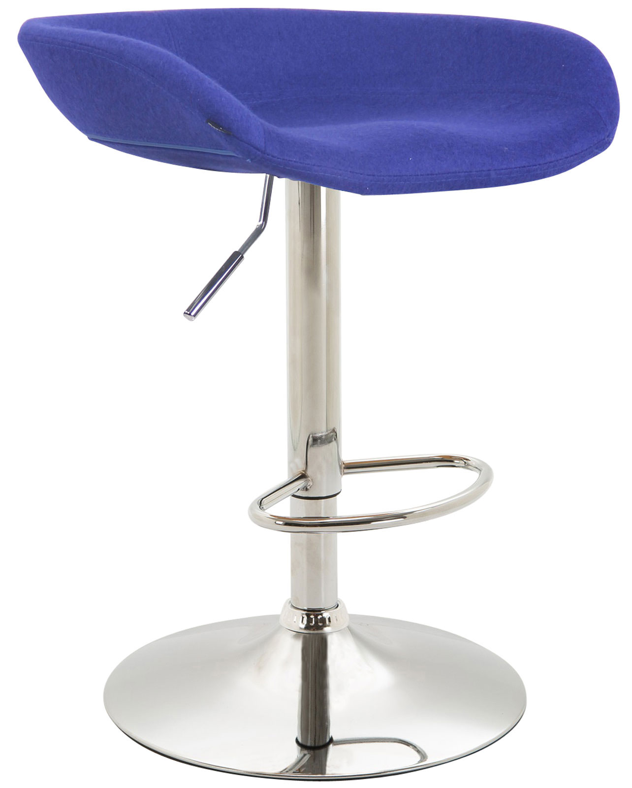 Barhocker Anaheim Filz blau chrom