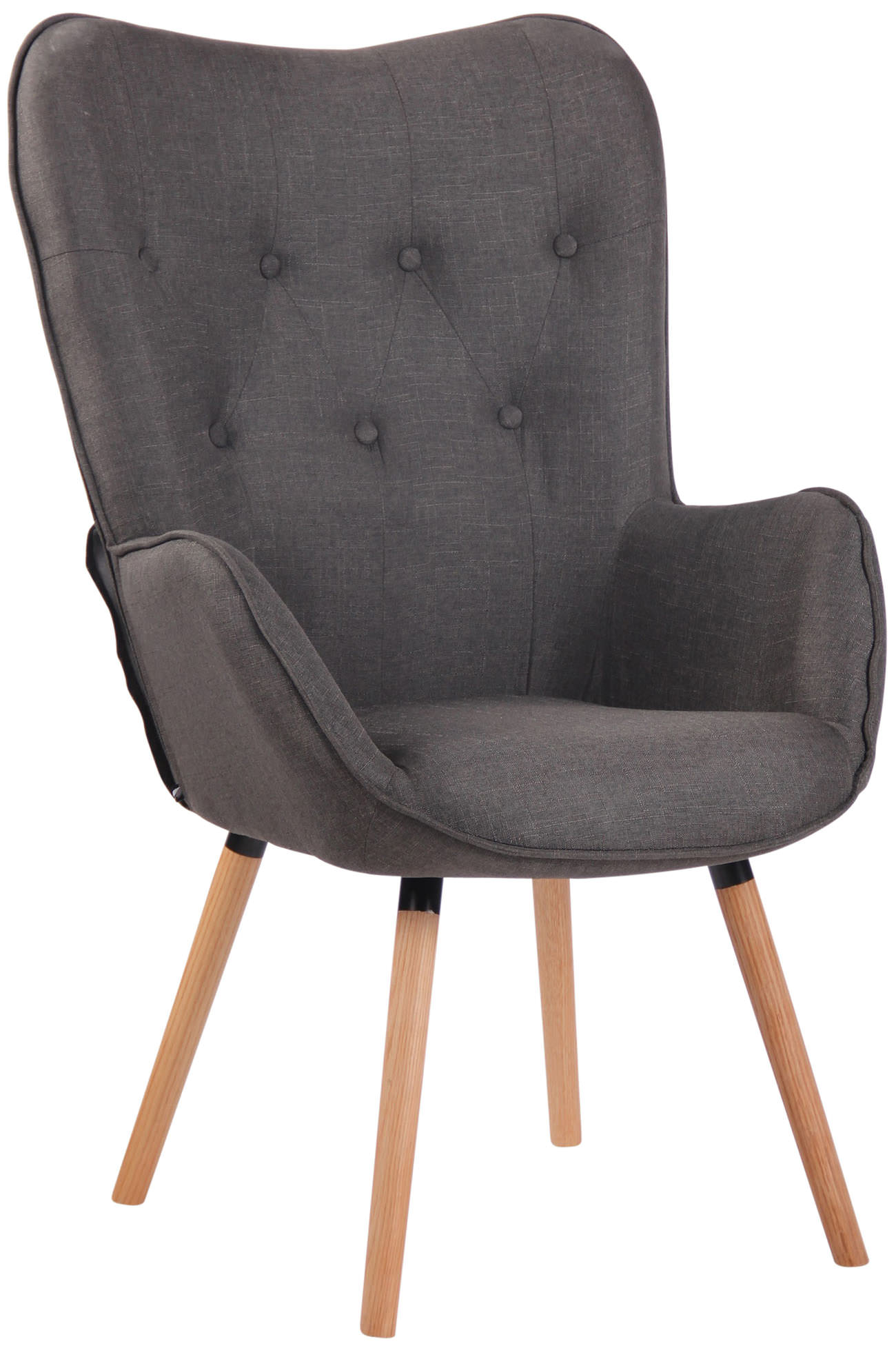 Lounger Ashford Stoff dunkelgrau natura