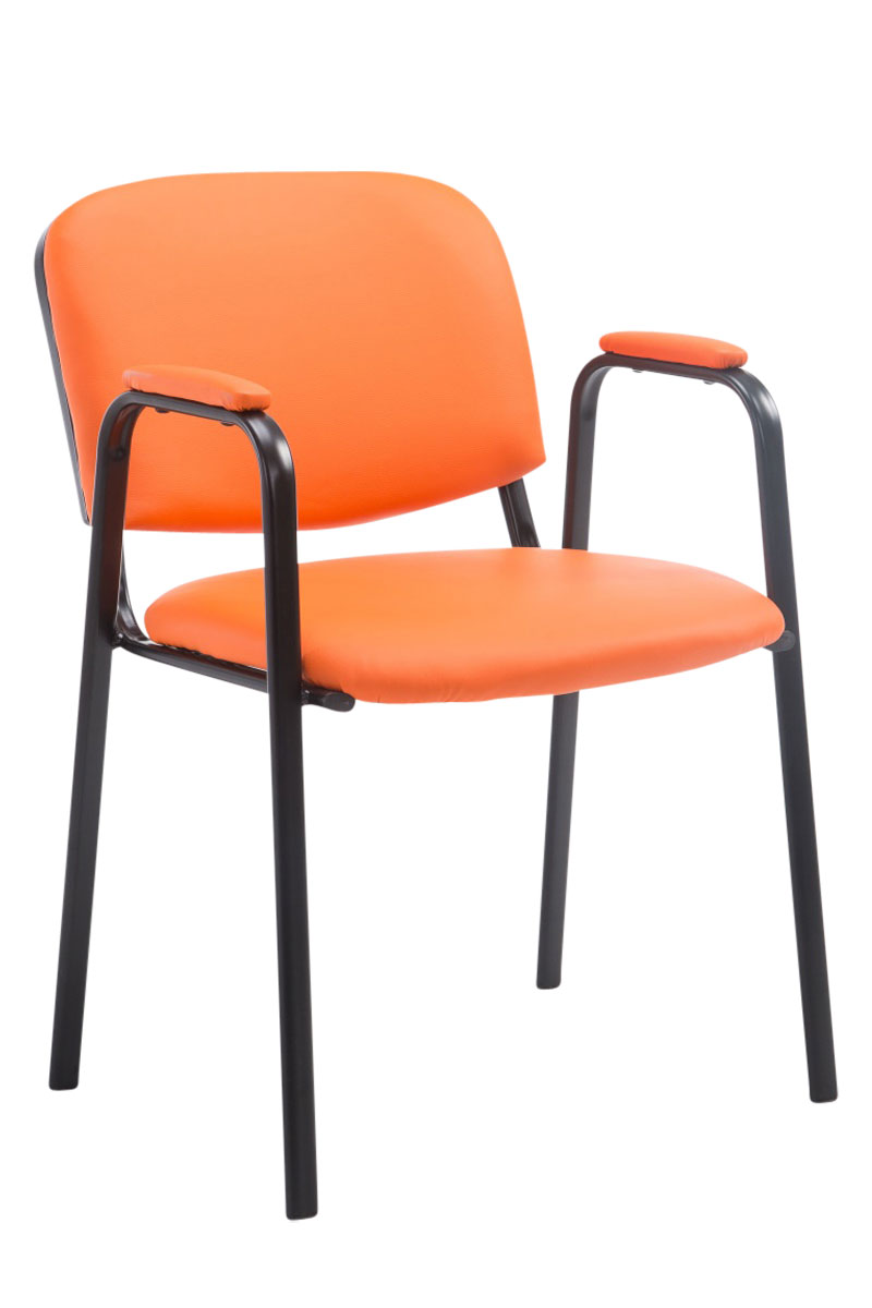 Besucherstuhl Ken Pro Kunstleder orange