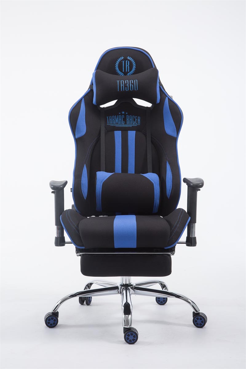 Racing Gaming Bürostuhl Limit Stoff schwarz/blau mit Fußablage