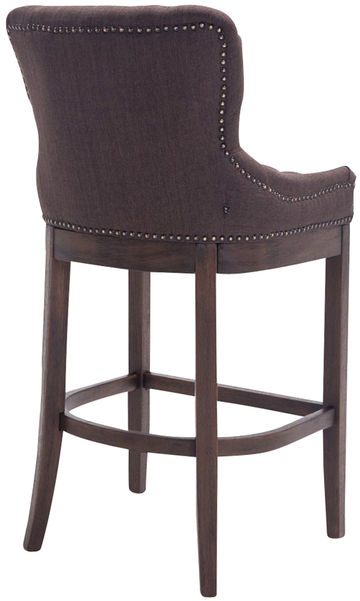 Barhocker Lakewood Stoff, Antik-dunkel, mit Lehne