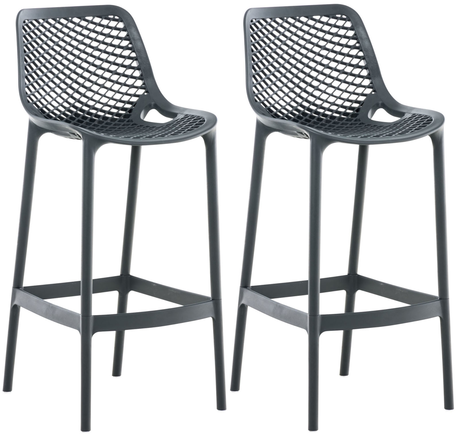 2er Set Outdoor Barhocker Air, mit Lehne