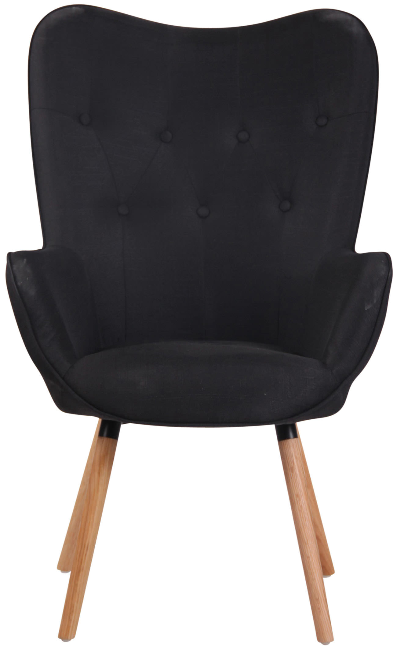 Lounger Ashford Stoff schwarz natura