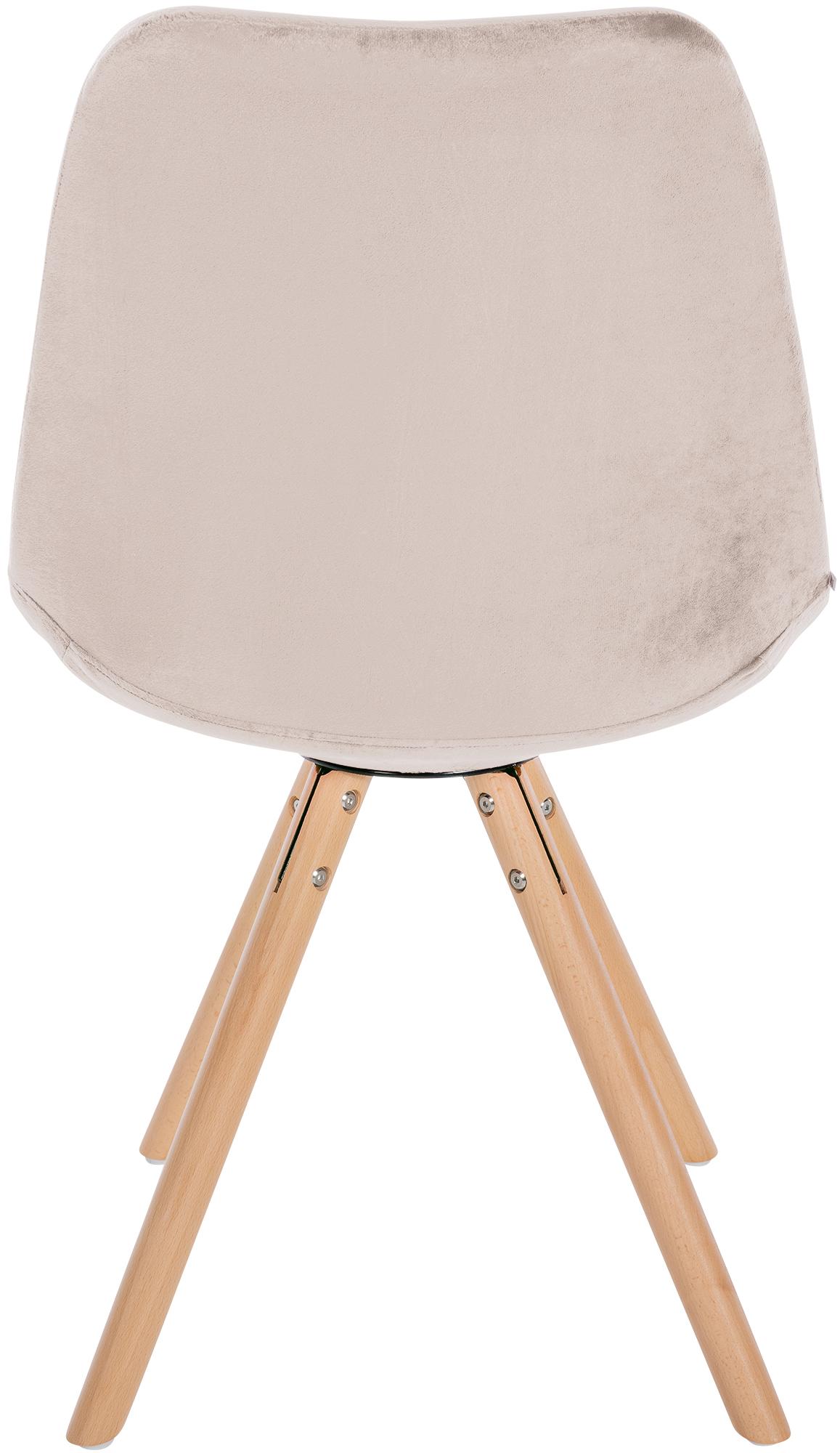 Stuhl Sofia Samt beige natura (rund)