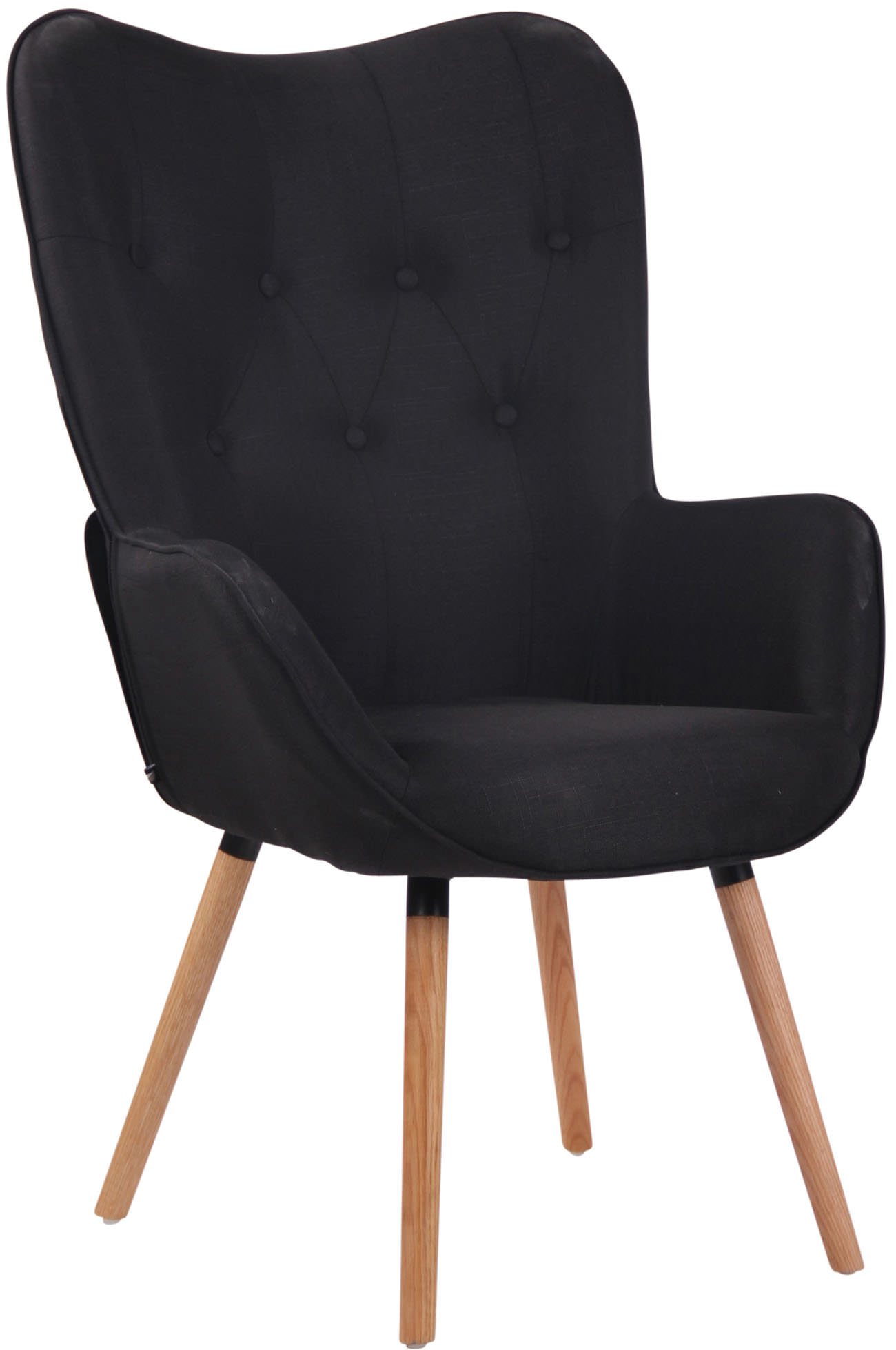 Lounger Ashford Stoff schwarz natura