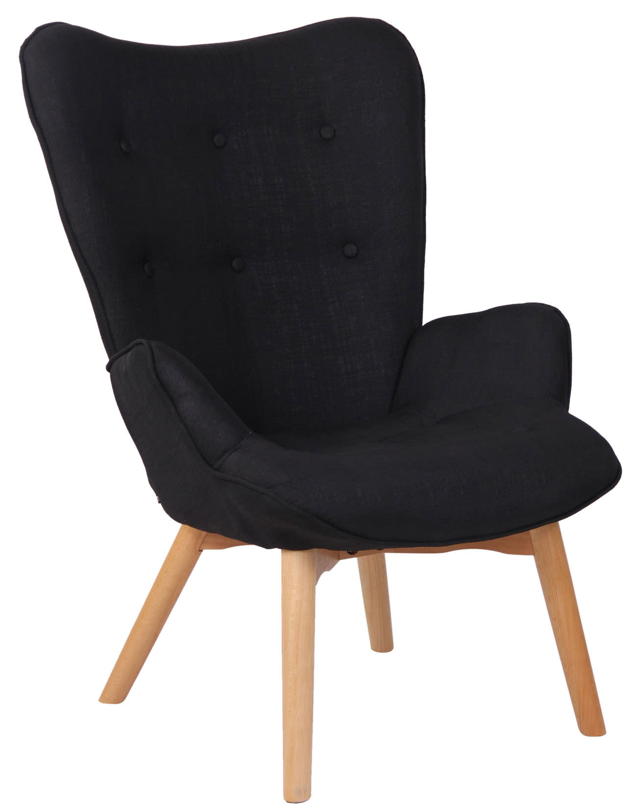 Lounger Durham Stoff schwarz