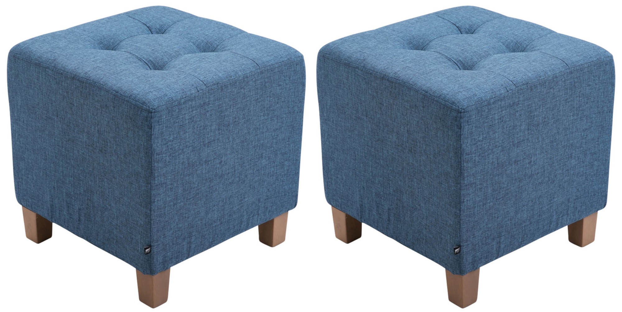 2er Set Sitzhocker Pharao blau