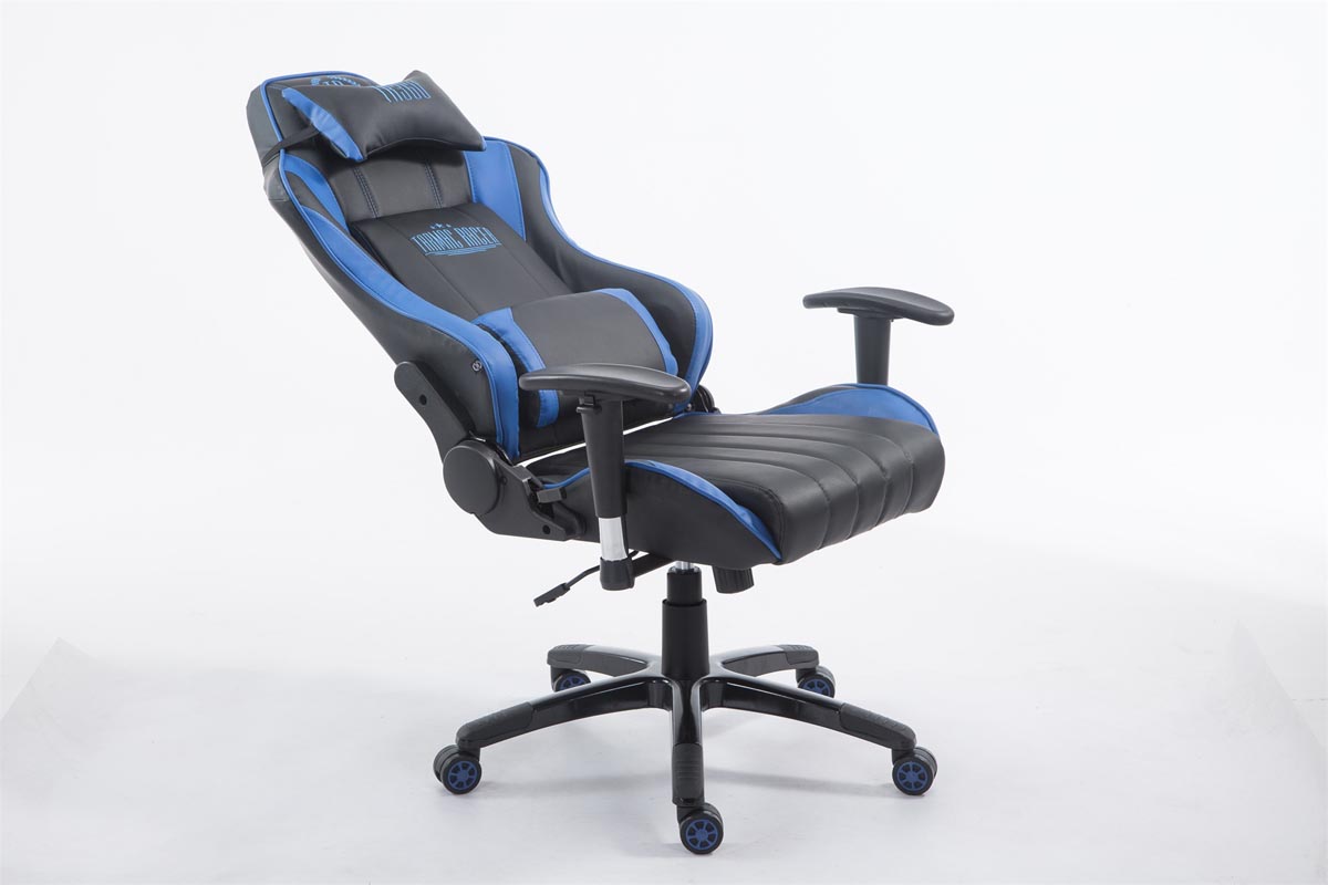 Racing Gaming Bürostuhl XL Shift Kunstleder mit/ohne Fußablage schwarz/blau ohne Fußablage