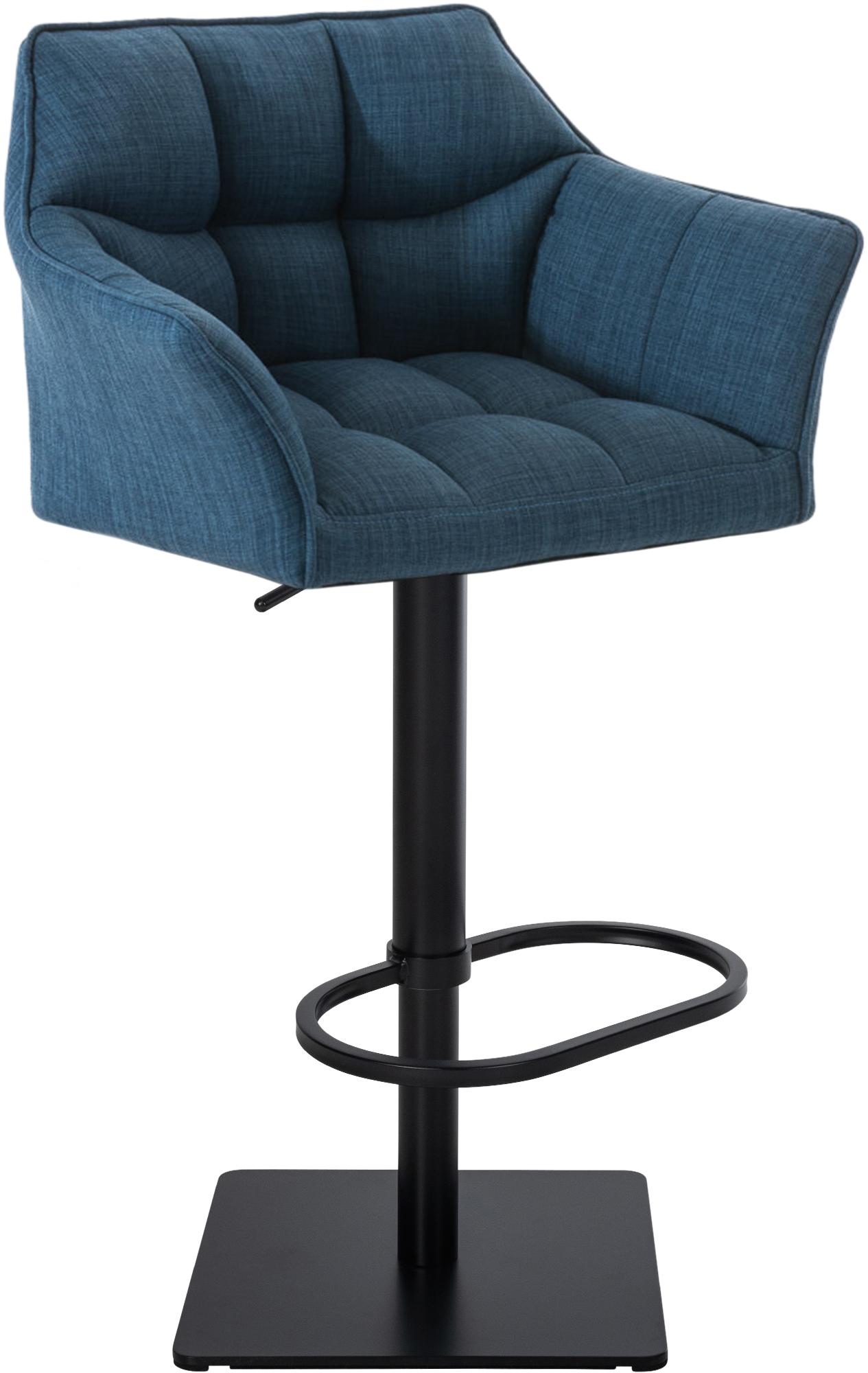 Barhocker Damaso Stoff blau schwarz