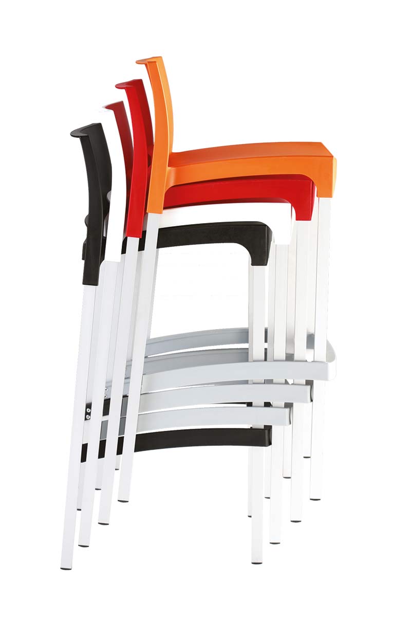 Outdoor Barhocker GIO, mit Lehne