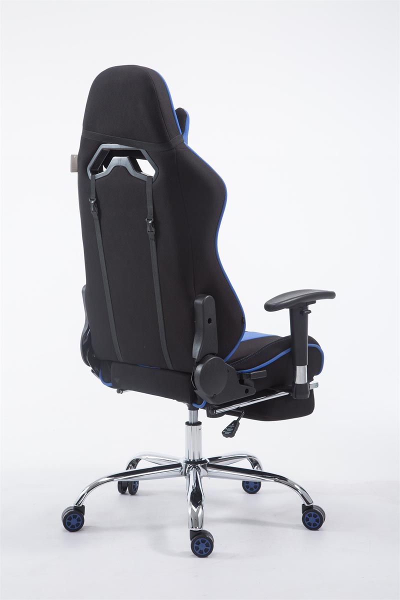 Racing Gaming Bürostuhl Limit Stoff schwarz/blau mit Fußablage