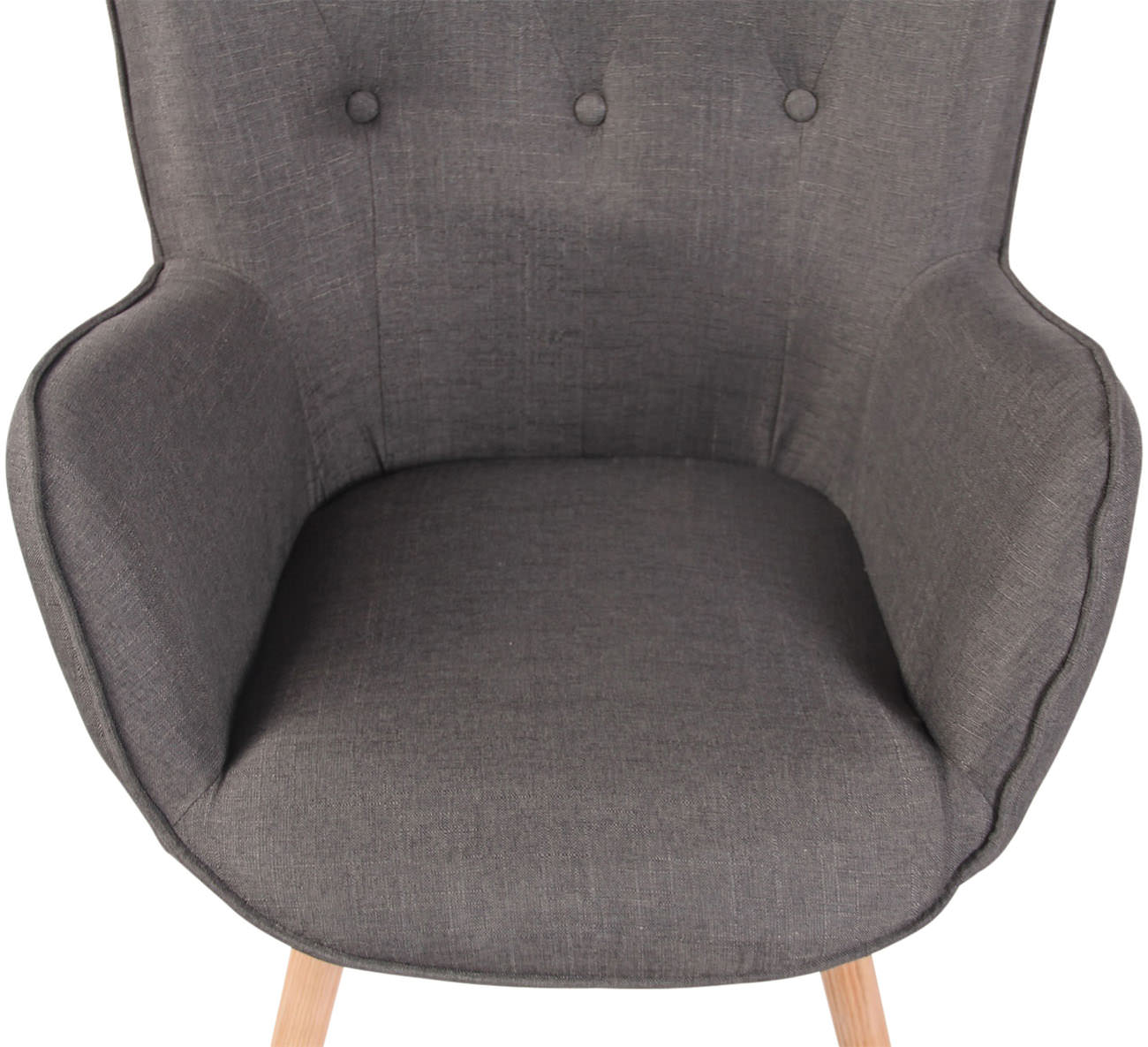 Lounger Ashford Stoff dunkelgrau natura